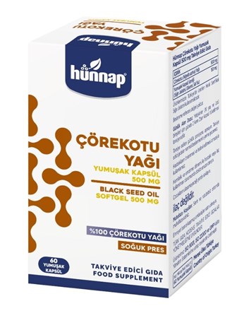 Çörekotu Yağı İçeren Kapsül Takviye Edici Gıda 500 MG/60 KAPSÜL